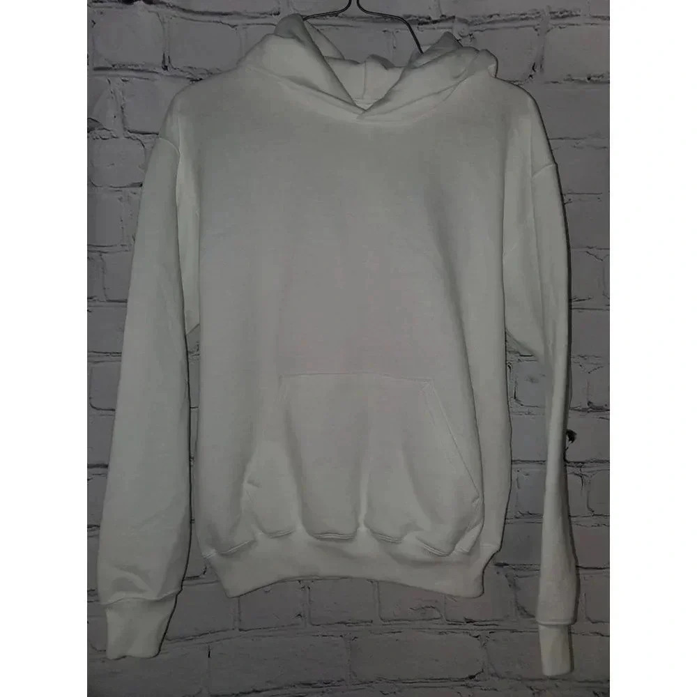 Hanes eco smart Youth White Hoodie Youth Large